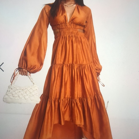 ASOS CUT OUT TIERED MAXI DRESS perfect for Resort/Vacation - Picture 1 of 8